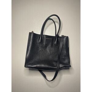 MICHAEL Michael Kors Black Leather Double Zip Tote Hand Bag Tote Crossbody
